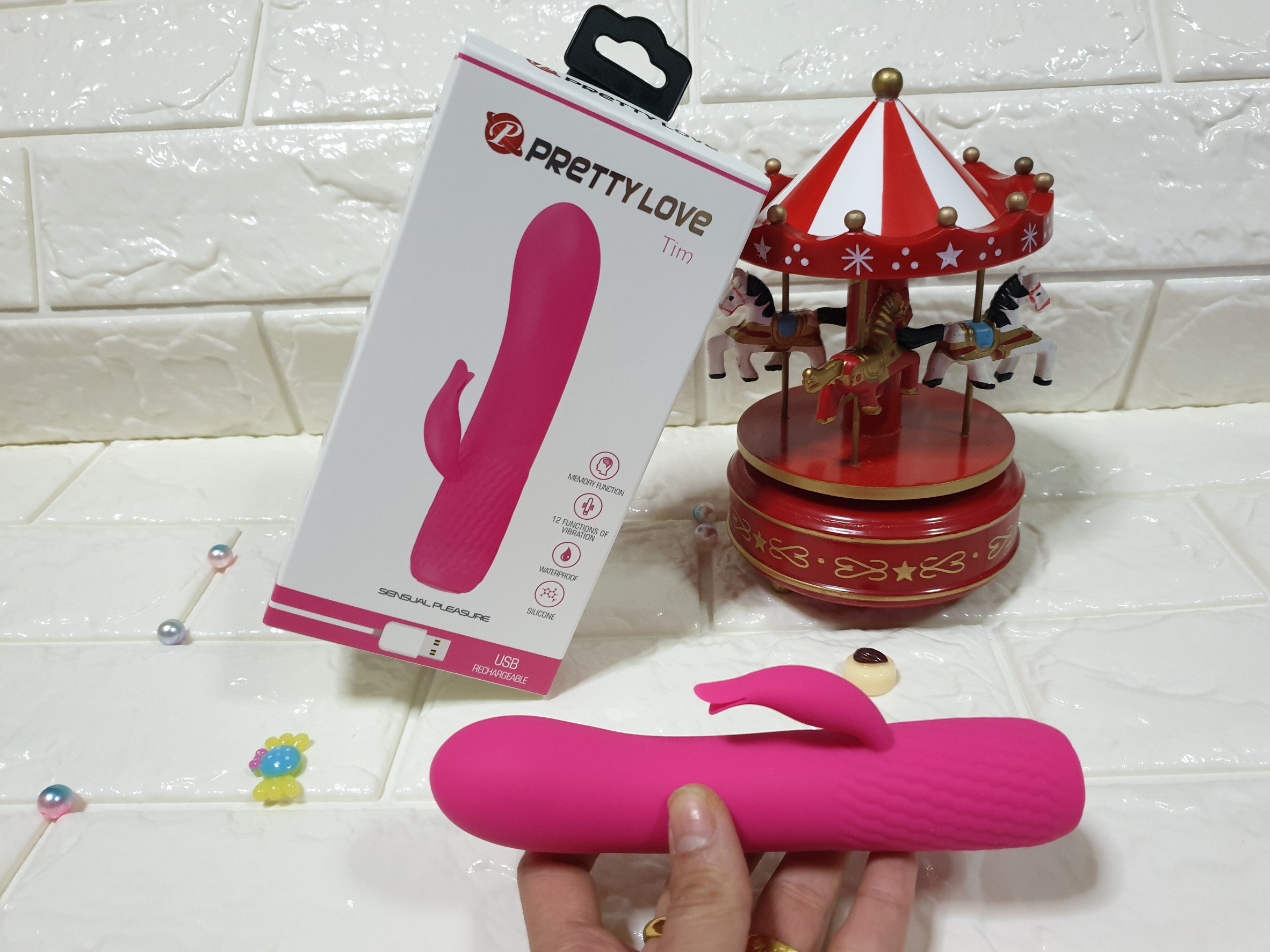 <strong>แท่งสั่นไซส์กลาง Pretty Love Tim</strong> <br><font color=#FF0000>รหัสสินค้า: AA113</font><br>