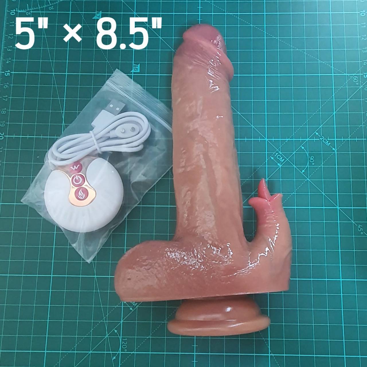 <strong>ดิลโด้สองแท่งพร้อมไข่ยืด-หด-สั่น-ควง-อุ่นร้อน 8.5 นิ้ว</strong><br><font color=#FF0000>รหัสสินค้า: B195</font><br>